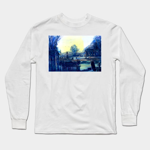 Gothic English Churchyard Long Sleeve T-Shirt by WaterGardens